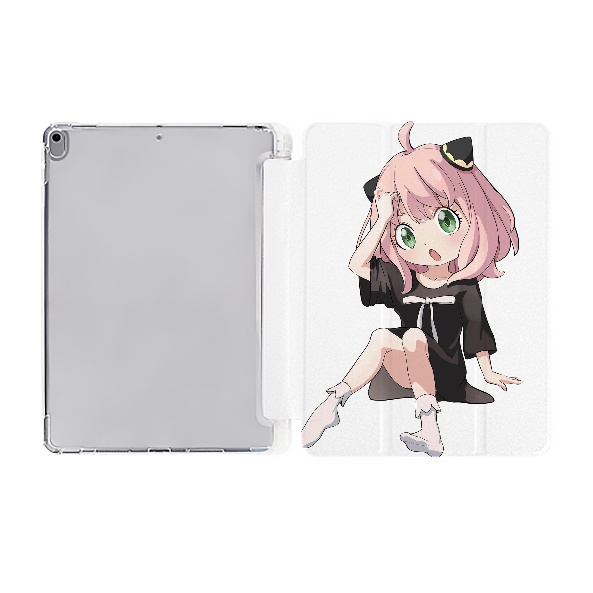 （画像用） SPY×FAMILY间谍家家酒 IPad ケース ペン収納付き 三つ折りスタンド PUレザー×シリコン 対応機種9.5/10.5/10.9インチ